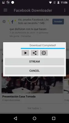 Fb insta video Download android App screenshot 1